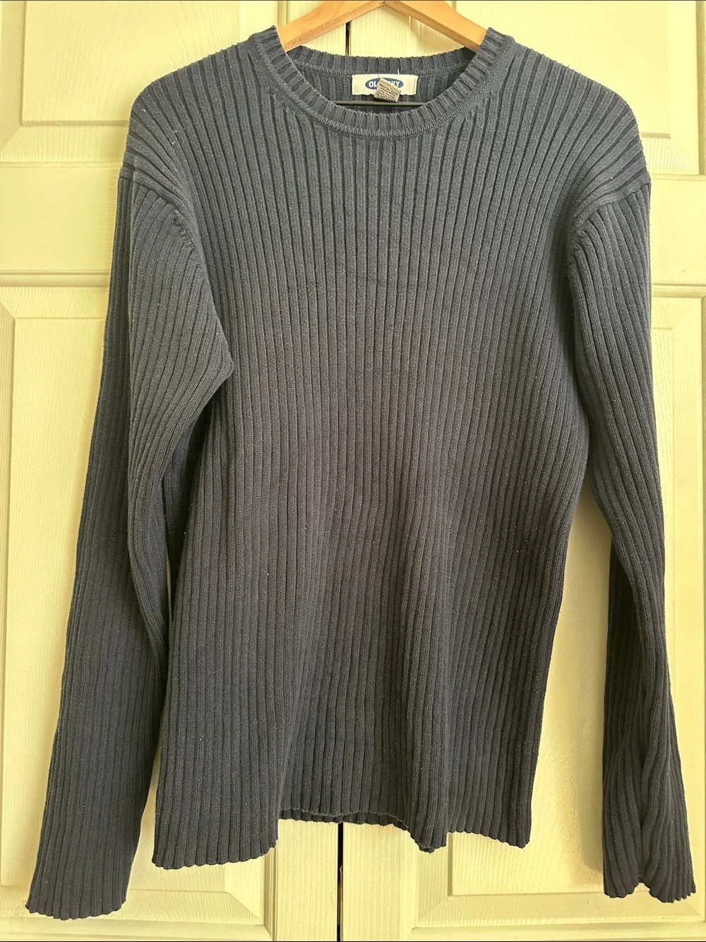 Old Navy Men's Dark Navy Ribbed Crewneck Sweater Size Large